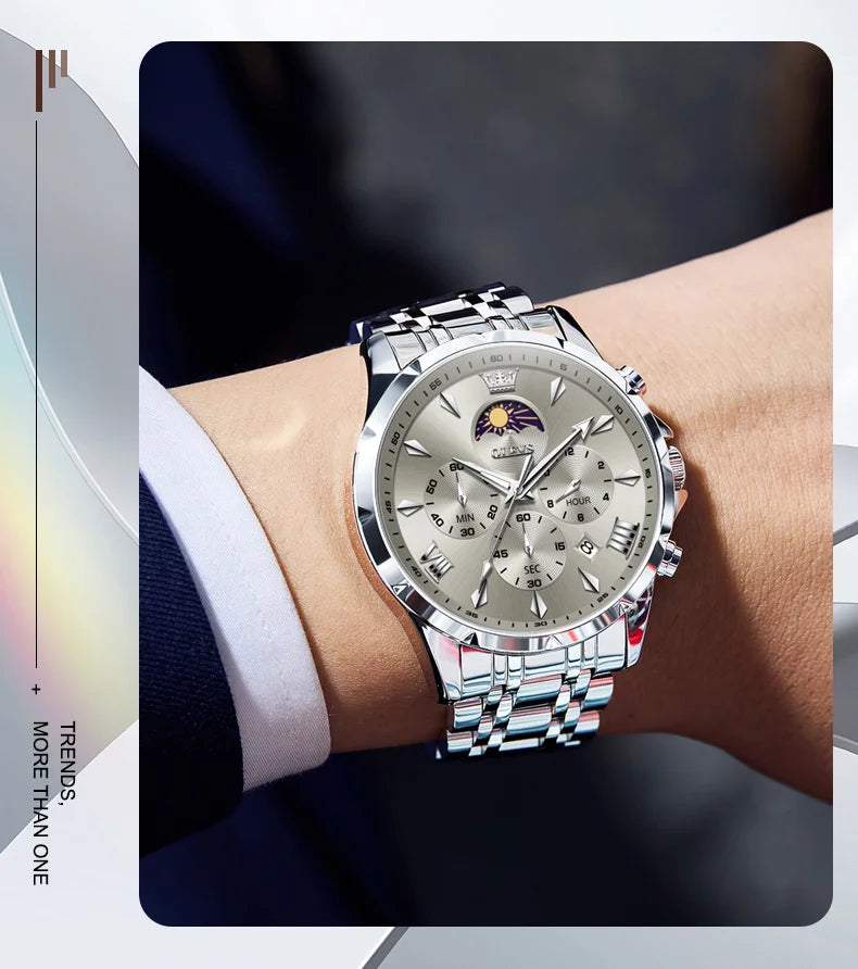 Versatile Precision: Multifunctional Men's Quartz Timepiece