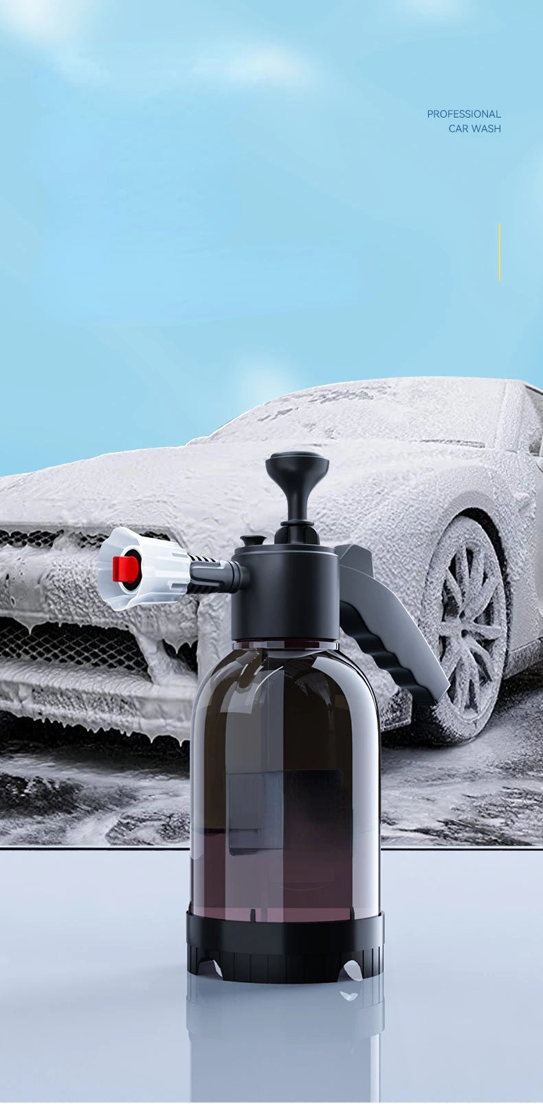 Versatile 2L Foam Sprayer: Efficient Cleaning for All Your Vehicles