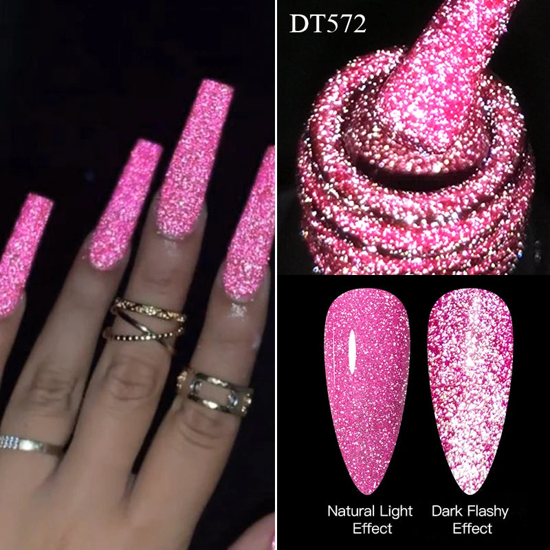 Glitter Gel Nail Polish: Semi-Permanent UV LED Formula for Stunning Nails