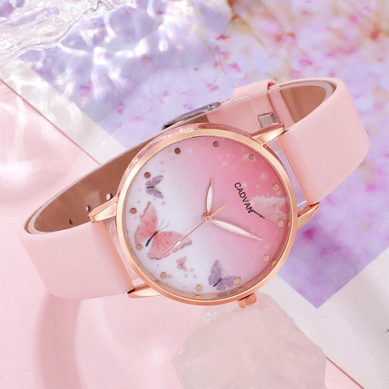 Butterfly Charm: Stylish Women’s Watch Set