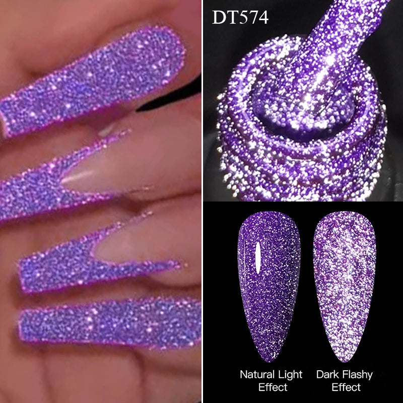 Glitter Gel Nail Polish: Semi-Permanent UV LED Formula for Stunning Nails