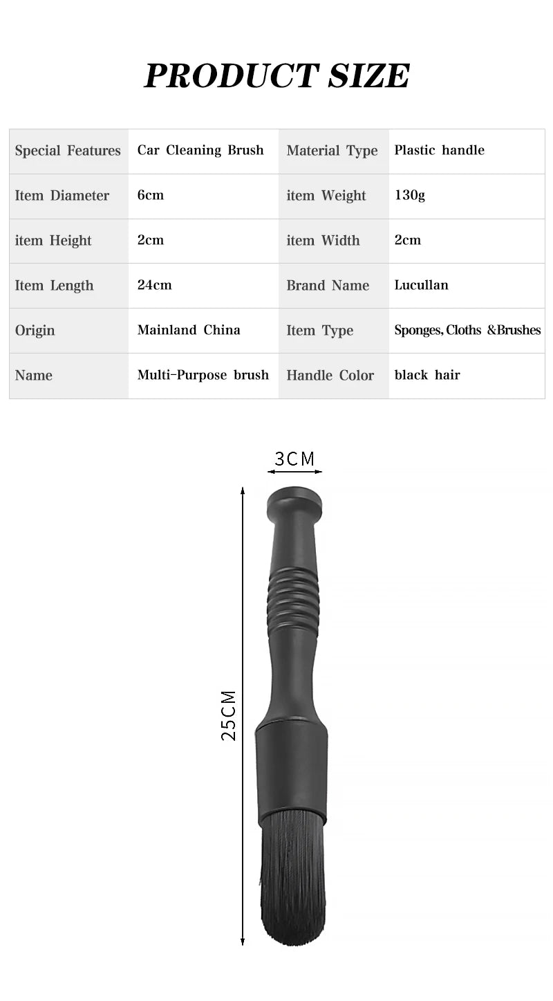 3-Piece Detailing Brush Set: Ultimate Clean for Every Surface