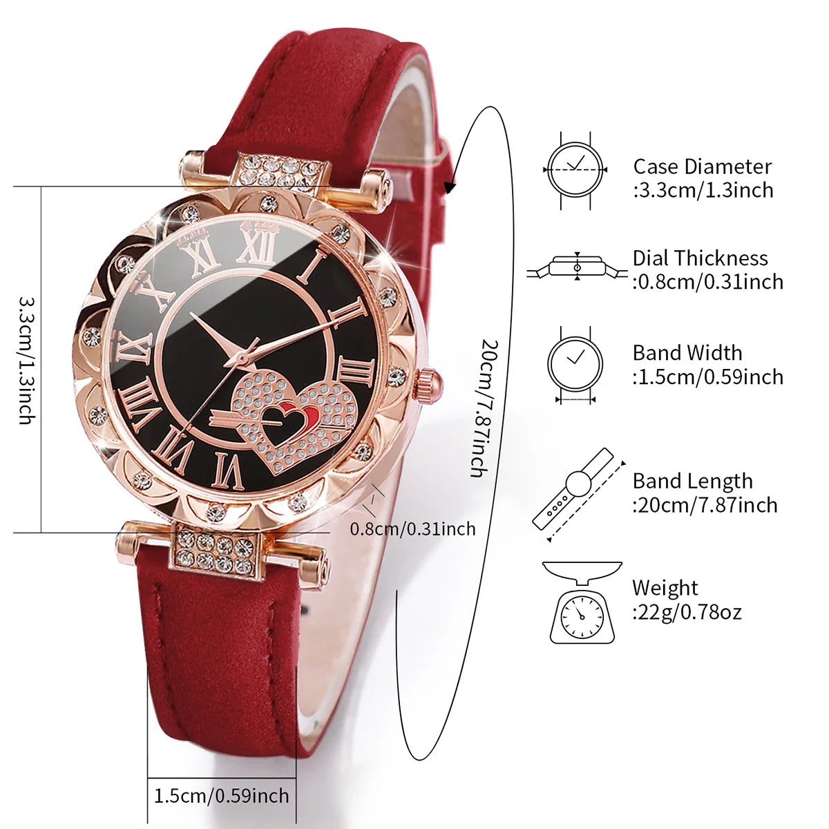 Charming Women's Watch & Bracelet Ensemble: Perfect for Every Occasion