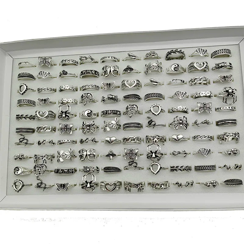 30-Piece Alloy Finger Ring Set: Unique Designs for Every Style