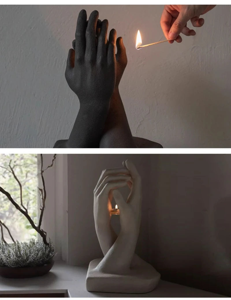 Medieval Style Hand Candlestick: Perfect Accent for Bedroom & Living Room