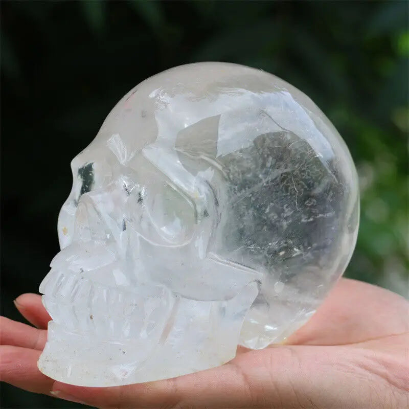 Crystal Skull Amulet: Unlock Reiki Healing with Clear Quartz