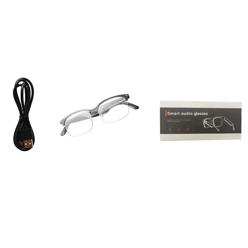 Intelligente Brille mit KI-Übersetzung, Bluetooth-Unterstützung für mehrere Sprachen, Farbwechsel, Musikwiedergabe und Telefonfunktion