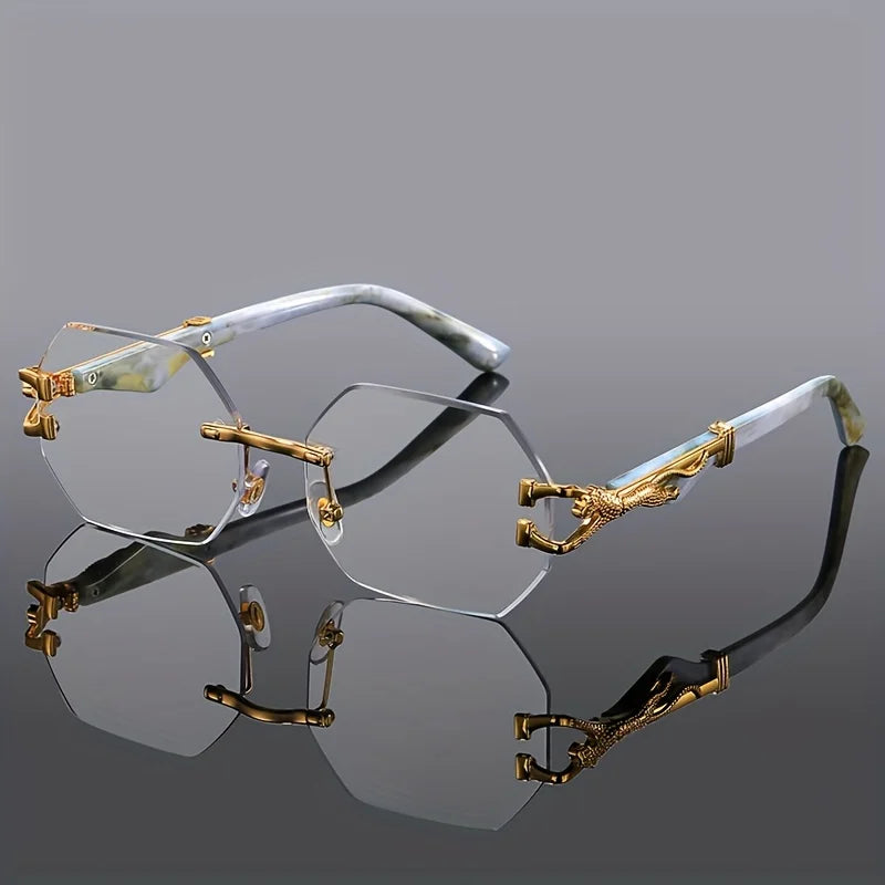 Unisex Geometric Leopard Print Sport Glasses: Bold Style