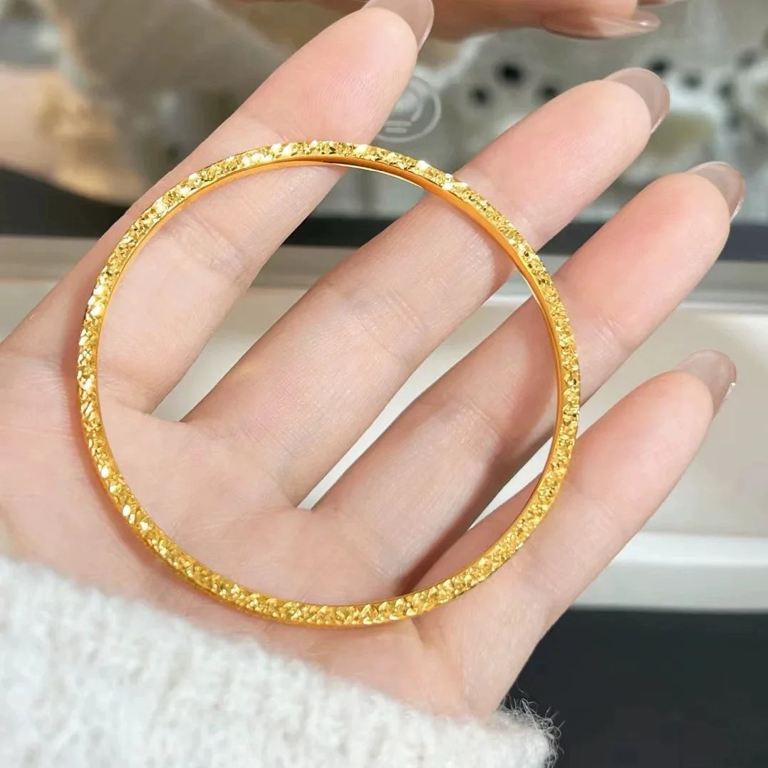 Timeless Luxury: Simple Fold Wear 24K Gold Star Bracelet