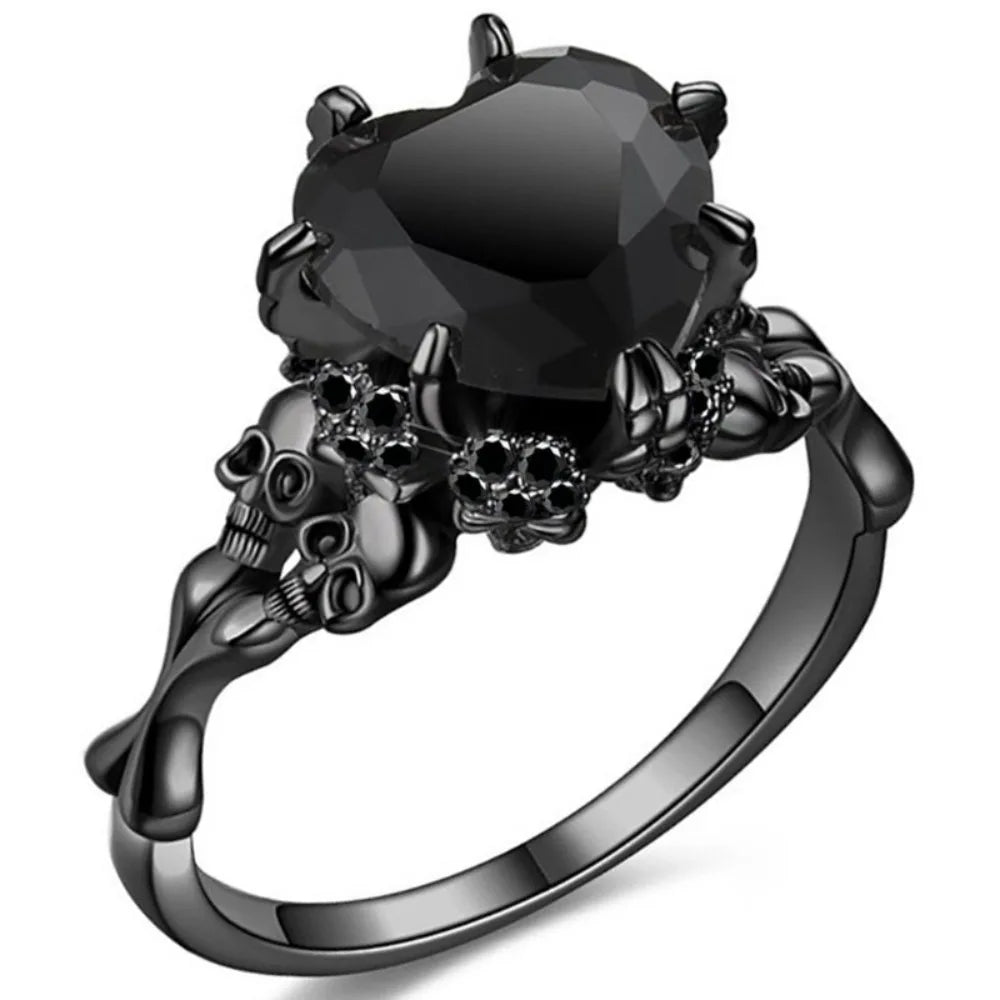 Vampire Double Skull Ring: Bold Jewelry for Parties and Weddings
