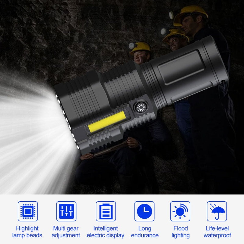 Potente linterna de 12 LED: luz de emergencia versátil para cualquier situación