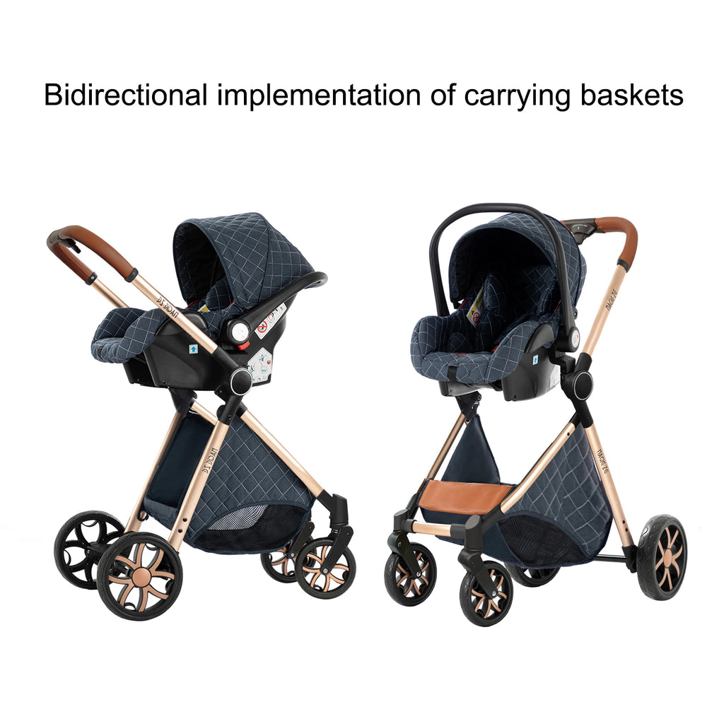 All-in-One Baby Travel System: Stroller with Raincover for Newborns