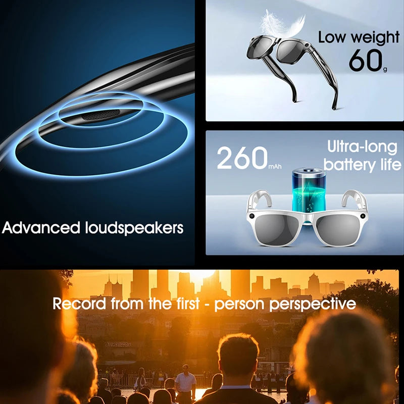 AI-Powered HD Glasses: Record, Chat, and Enjoy Music Anywhere