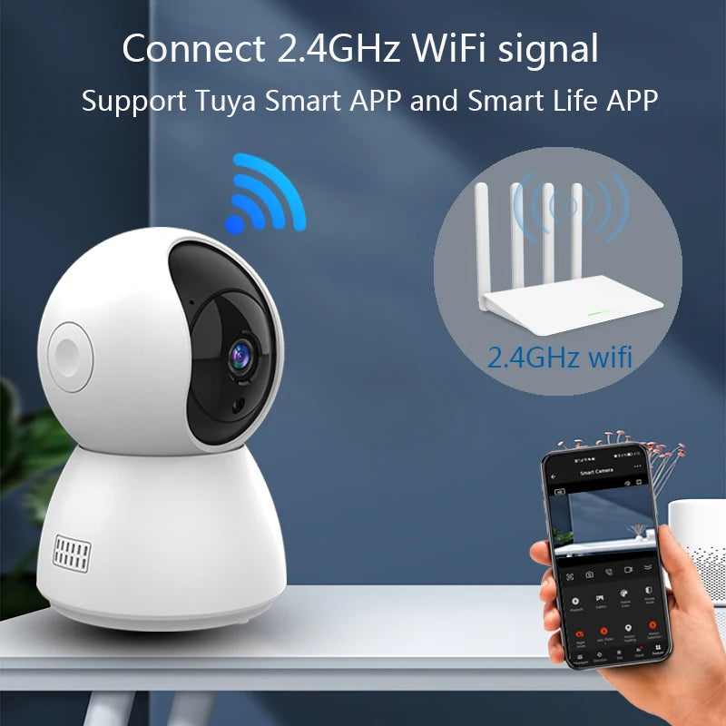 Smart Mini WiFi Camera: 4MP Indoor Surveillance with Automatic Tracking