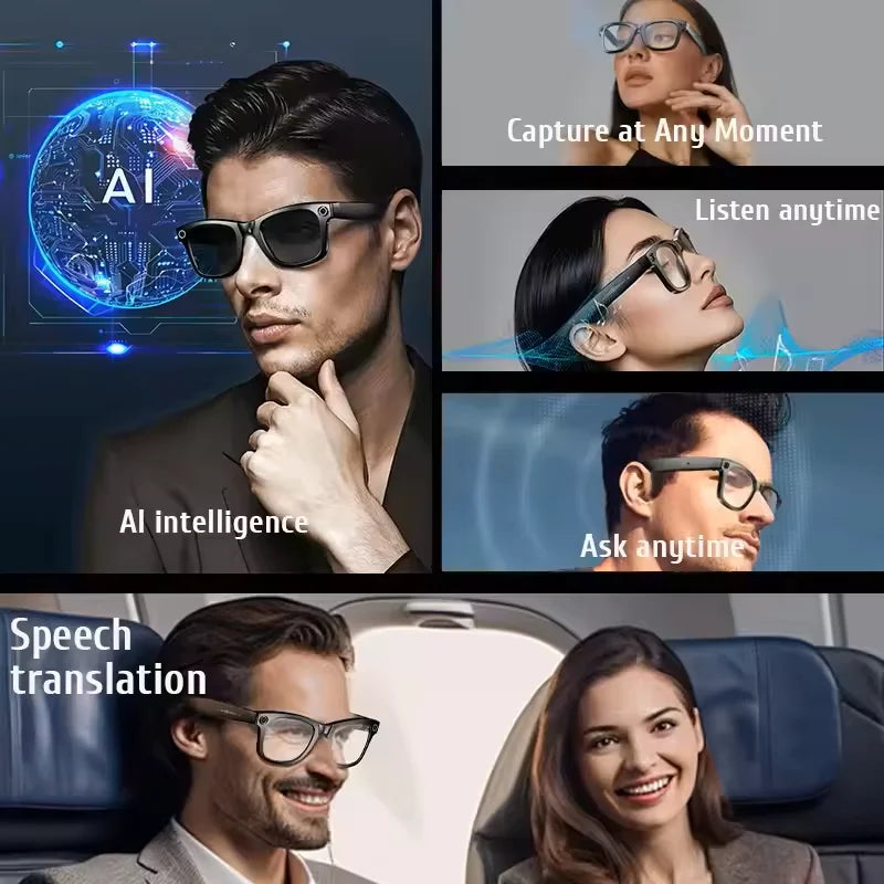 Smart Camera Sunglasses: HD Recording and Voice-Controlled Translation