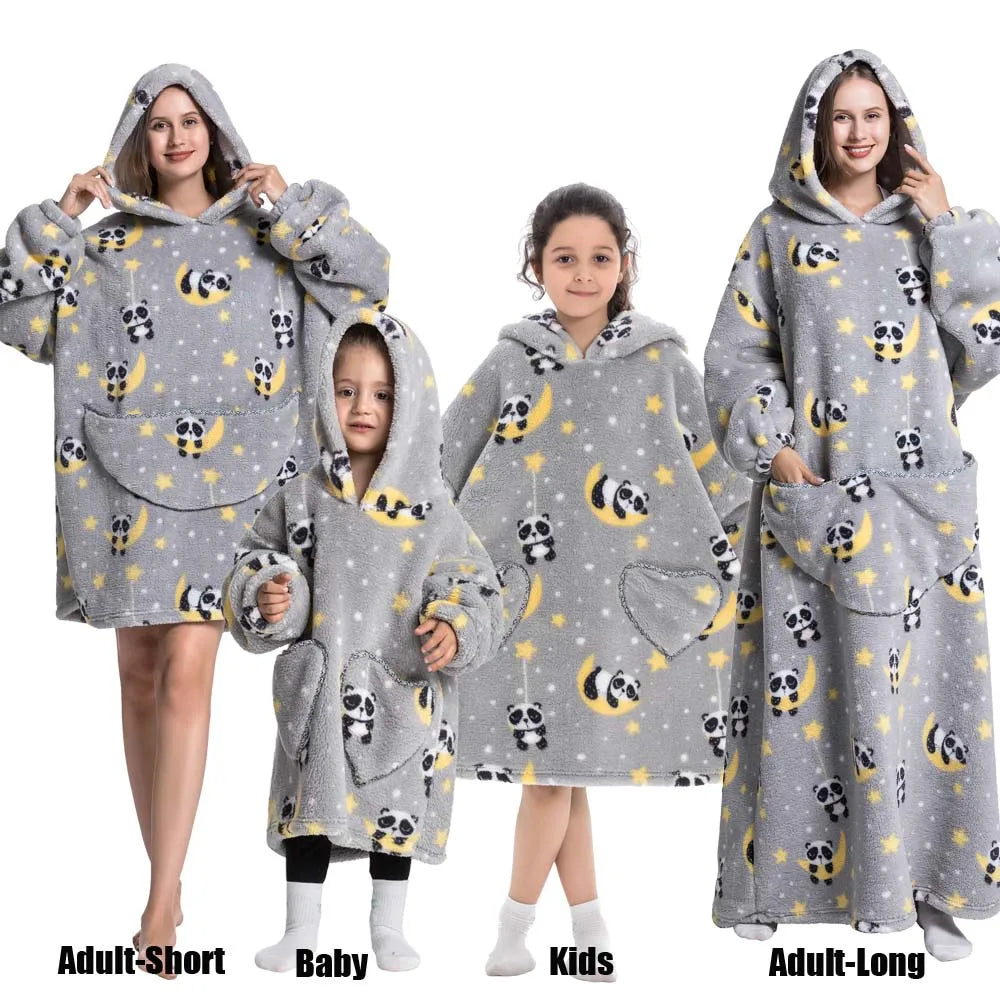 Animal Art Blanket Hoodie: Cozy Up in Creative Comfort