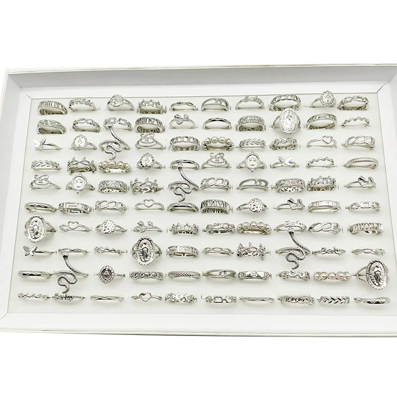 30-Piece Alloy Finger Ring Set: Unique Designs for Every Style