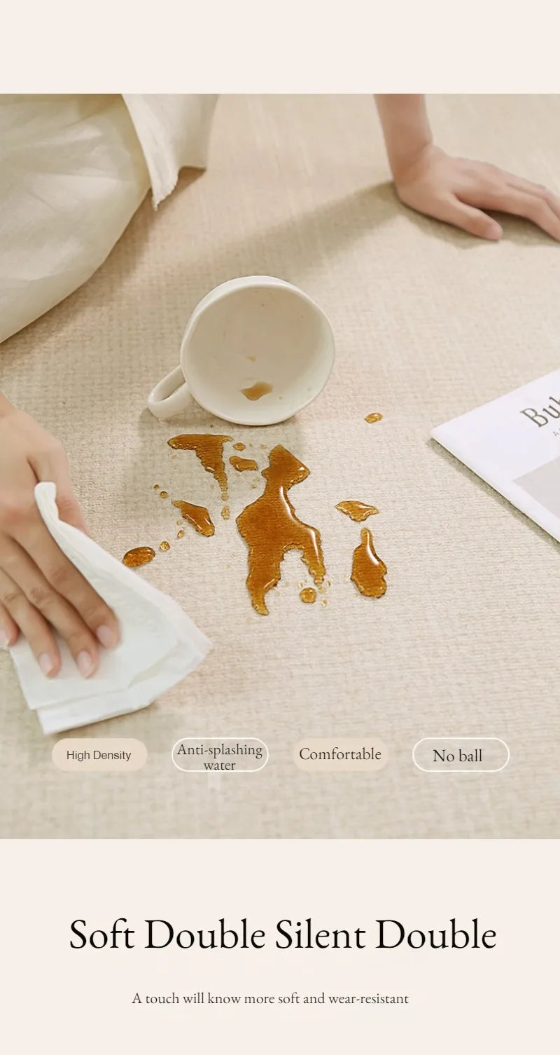 Luxury Wabi Sabi Style Rug: Non-Slip Round Carpet for Home Decor