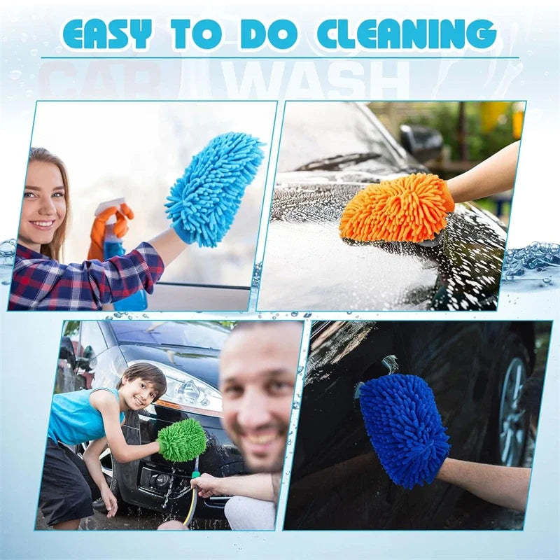 Gentle Touch: Premium Microfiber Car Cleaning Gloves for a Flawless Finish