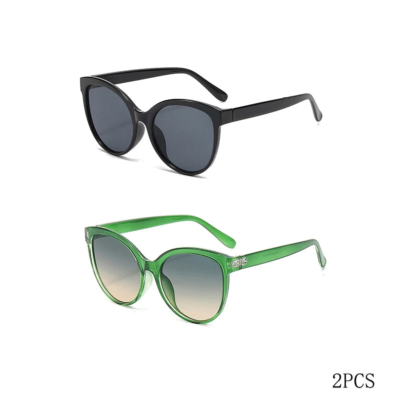Stylish Protection: 1/2PCS Cat Eye Sunglasses for Outdoor Adventures