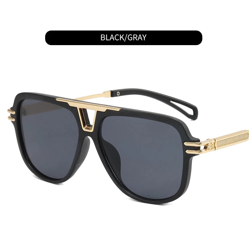 Luxury Look: Fashion-Forward Double Beam Sunglasses for Men