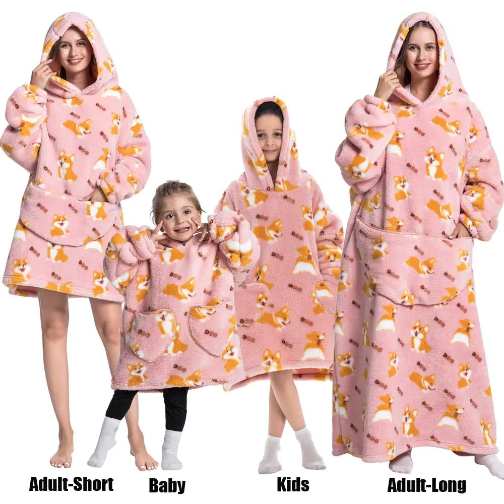 Animal Art Blanket Hoodie: Cozy Up in Creative Comfort