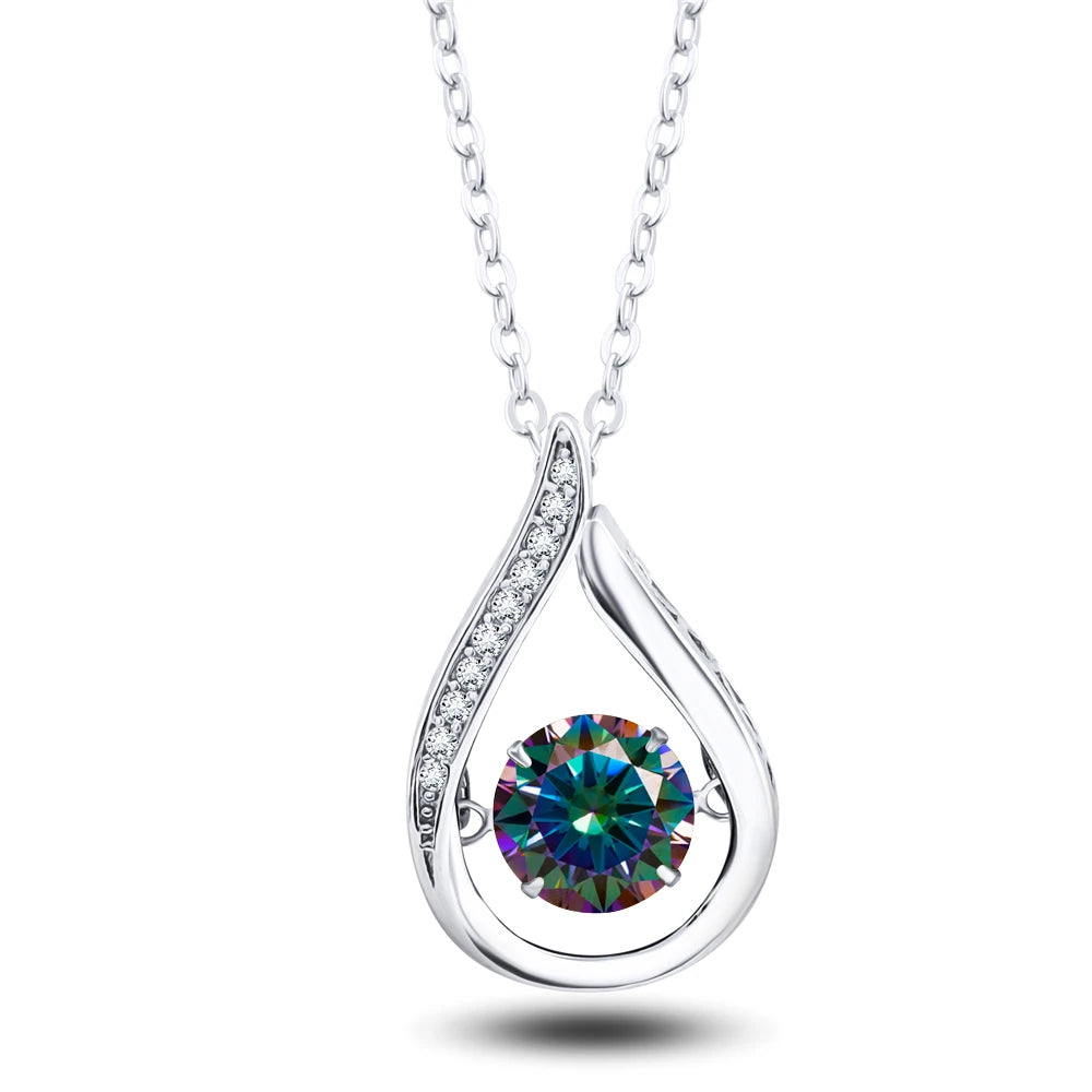 Timeless Beauty: Fine Moissanite Necklace with Sterling Chain