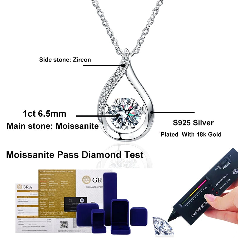 Radiant Elegance: Premium Moissanite Pendant Necklace