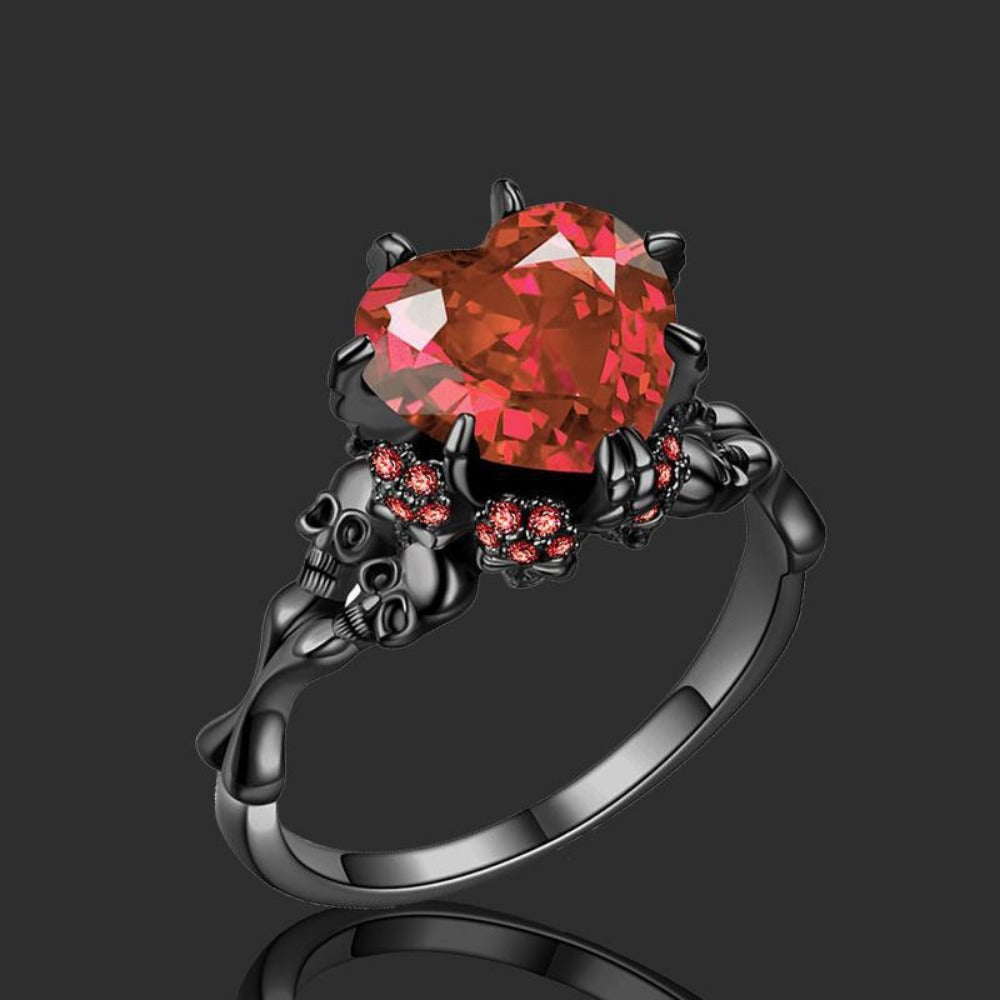 Vampire Double Skull Ring: Bold Jewelry for Parties and Weddings