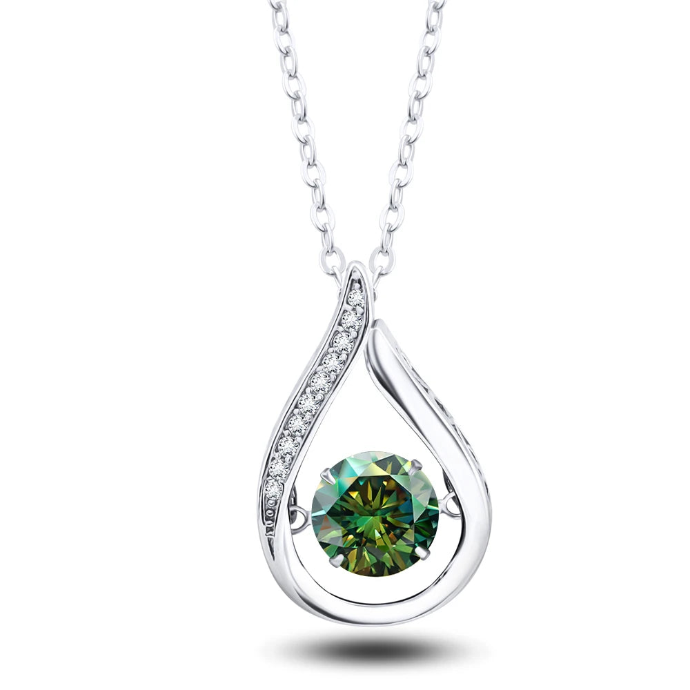 Timeless Beauty: Fine Moissanite Necklace with Sterling Chain