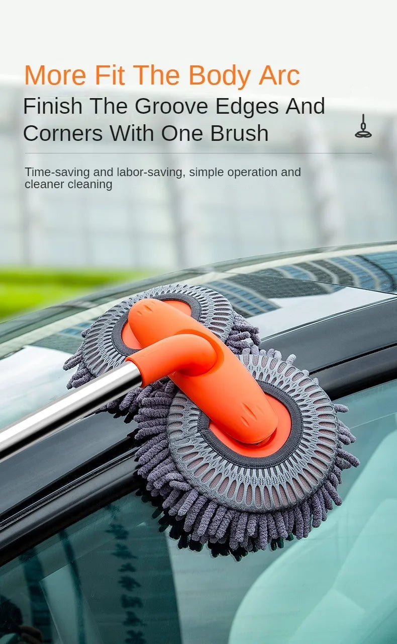 Telescopic Car Wash Mop: Three-Section Design for Roof and Window Maintenance