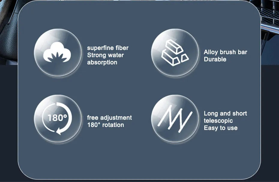 Telescopic Car Windshield Cleaning Brush: Long Handle for Glass Cleaning