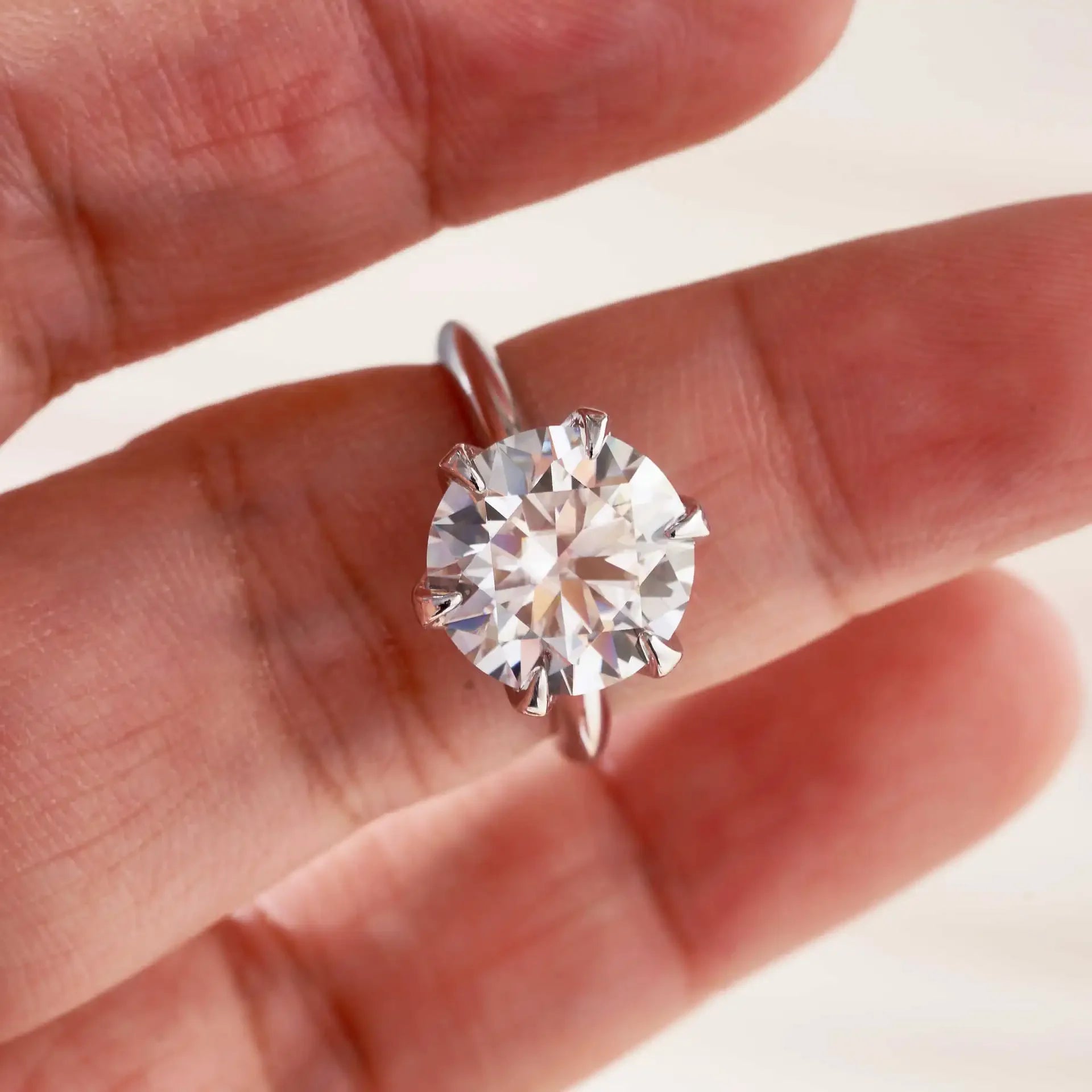 Enduring Love: Moissanite Solitaire Engagement Ring