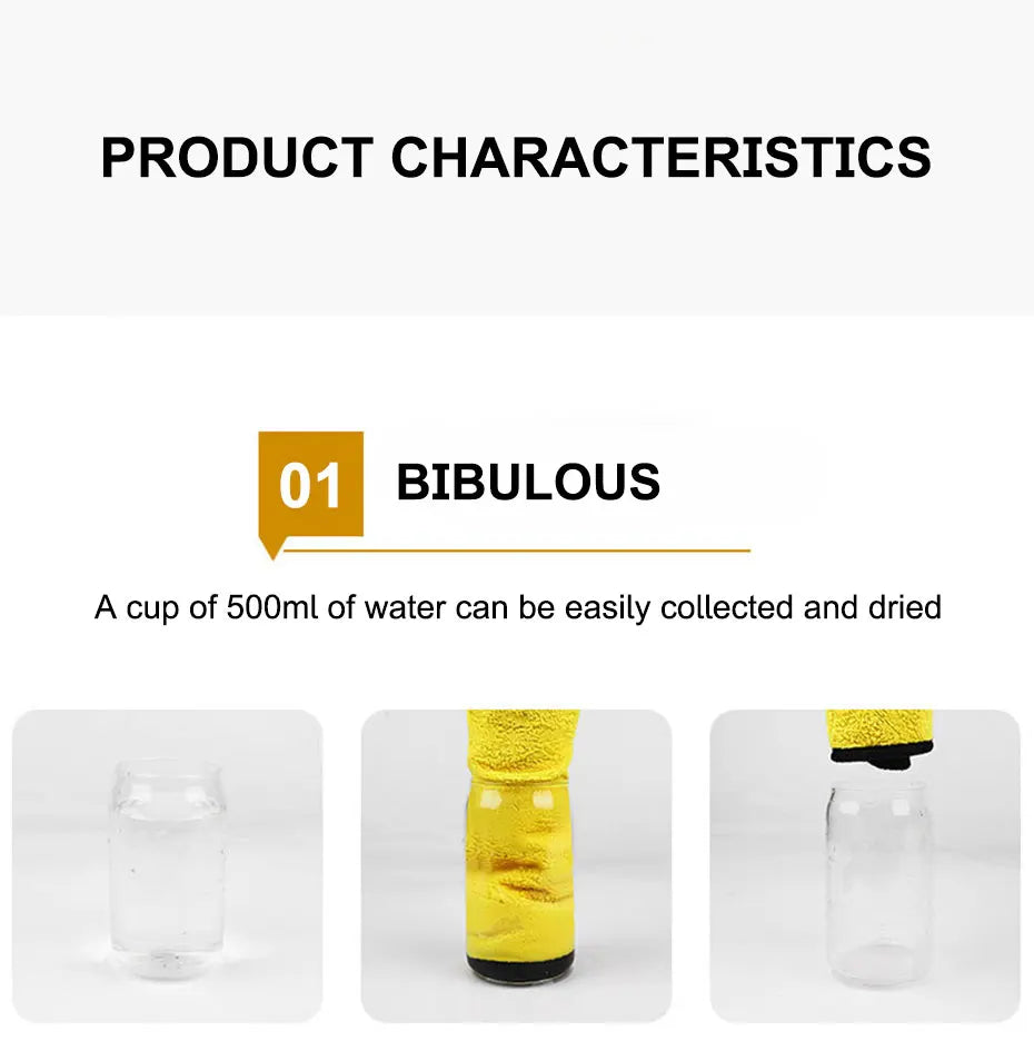 Premium Car Wash Towel: Absorbent Microfiber Detailing Cleaning Cloth