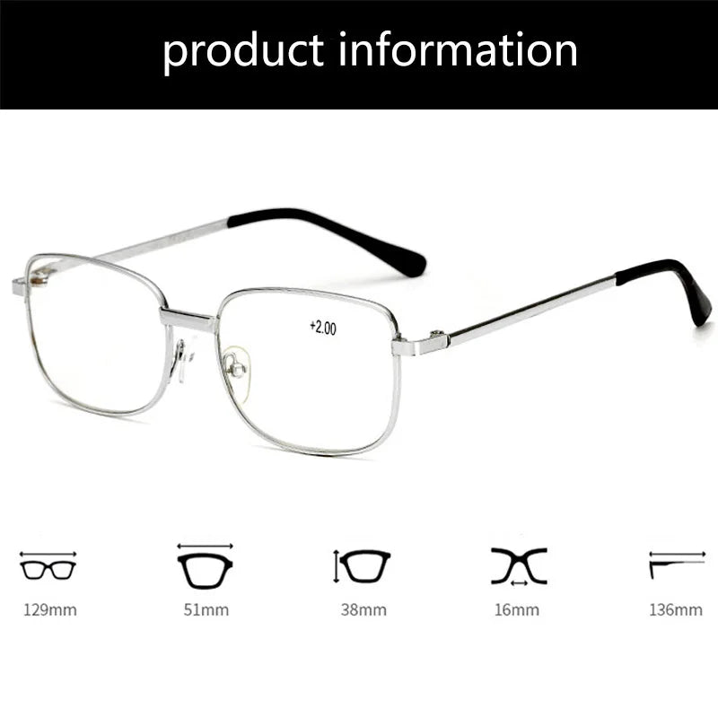 Fashion Presbyopic Glasses: Stylish Full-Frame Design for Every Man