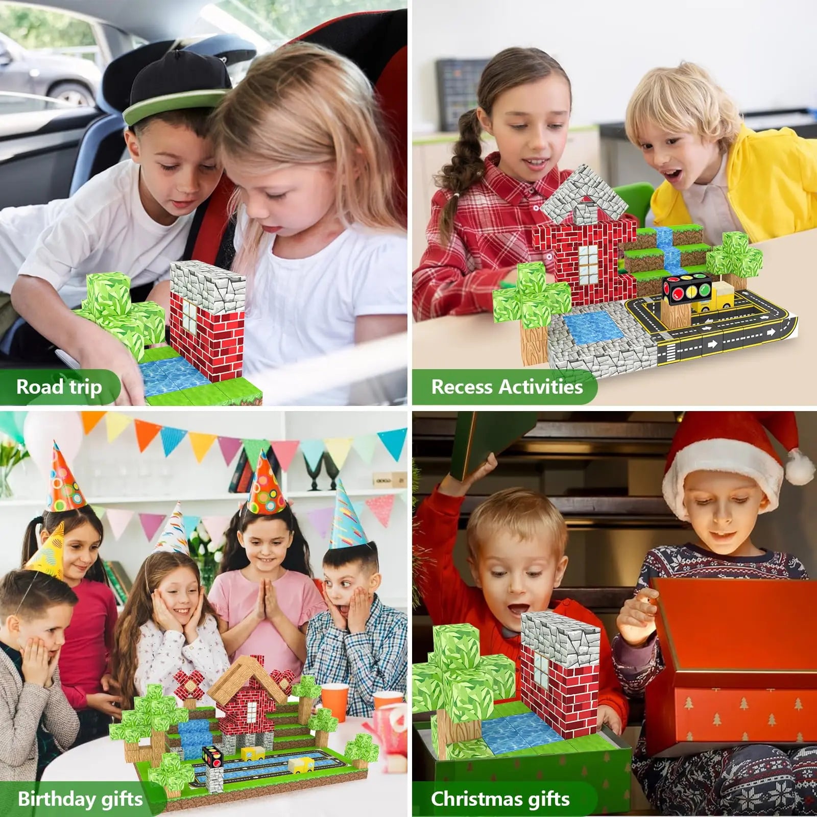 eative Magnetic Block Toy Set: Ideal Holiday Gift for Boys and Girls