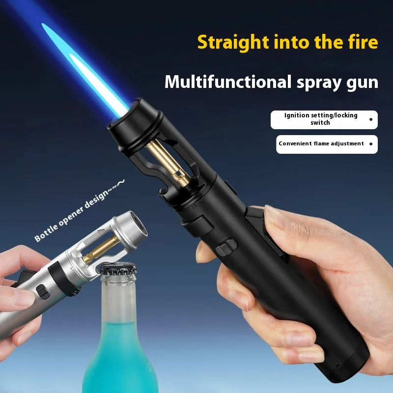 Precision Flame: Powerful Windproof Metal Gas Lighter for Every Occasion