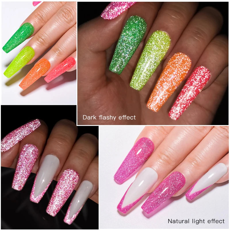 Glitter Gel Nail Polish: Semi-Permanent UV LED Formula for Stunning Nails