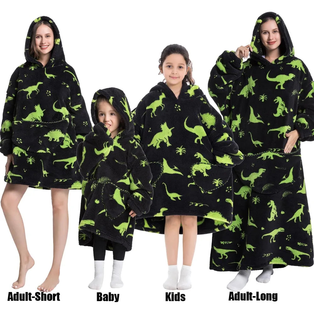 Animal Art Blanket Hoodie: Cozy Up in Creative Comfort