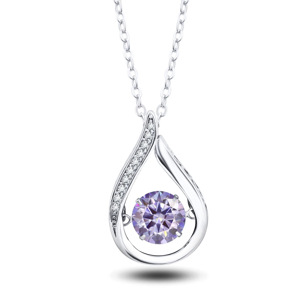 Timeless Beauty: Fine Moissanite Necklace with Sterling Chain