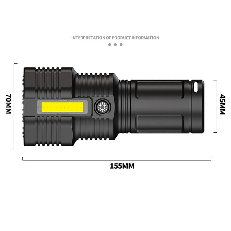 Potente linterna de 12 LED: luz de emergencia versátil para cualquier situación