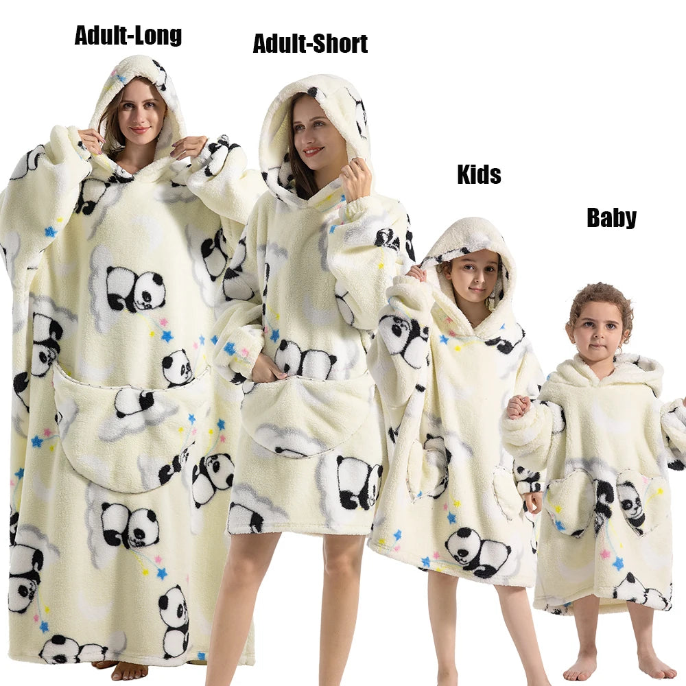Animal Art Blanket Hoodie: Cozy Up in Creative Comfort