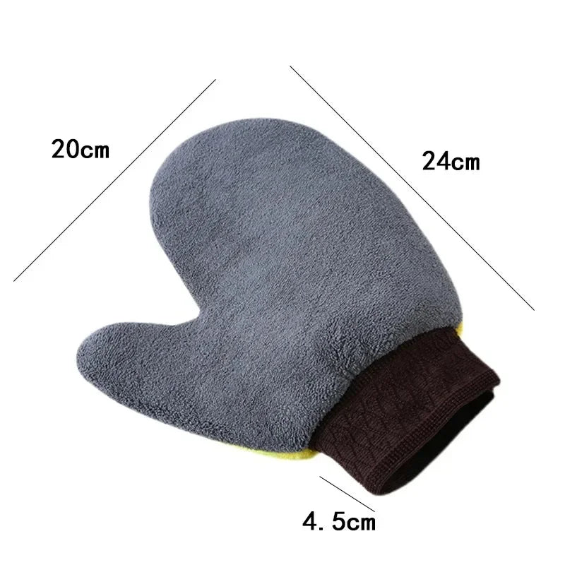 Dual-Sided Microfiber Car Washing Gloves for Effective Cleaning