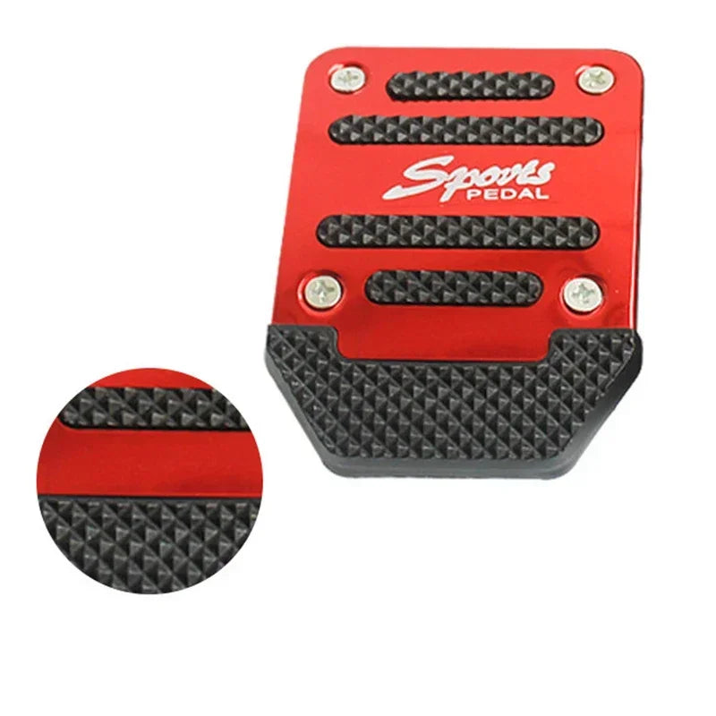 Universal Anti-Slip Foot Pedals: Stainless Steel Brake, Throttle, and Clutch Set