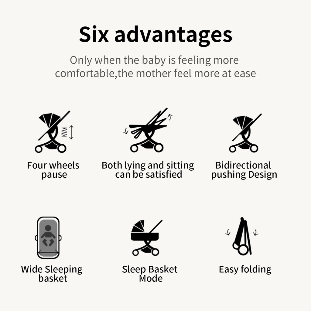 All-in-One Baby Travel System: Stroller with Raincover for Newborns