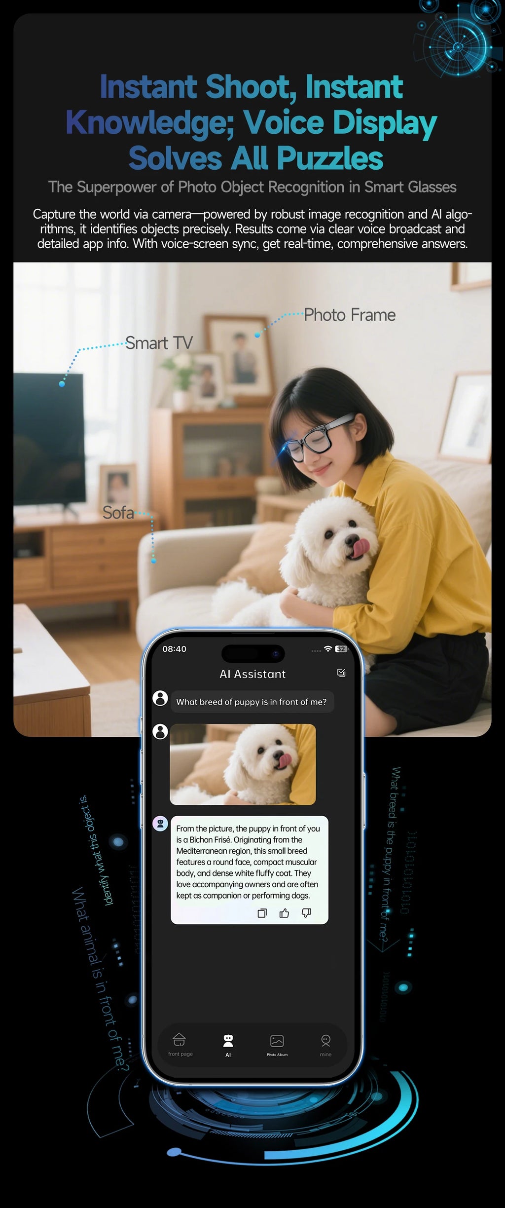 Interactive Eyewear: Touch-Controlled Smart Glasses with Noise-Cancelling Features