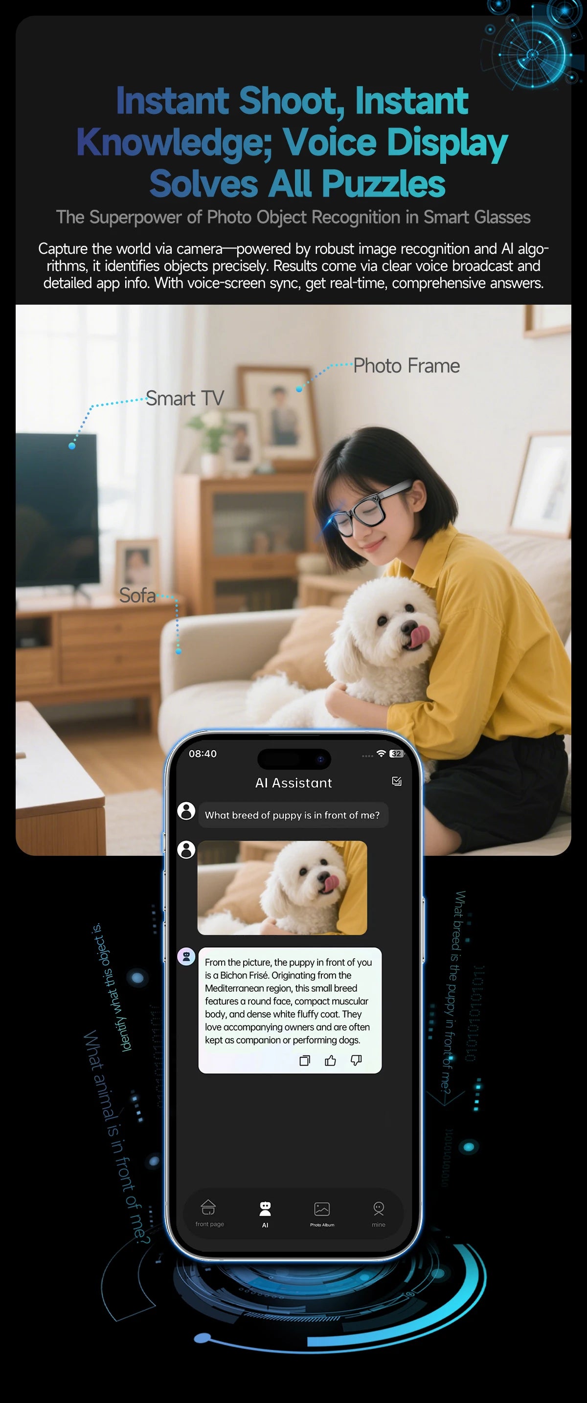 Interactive Eyewear: Touch-Controlled Smart Glasses with Noise-Cancelling Features