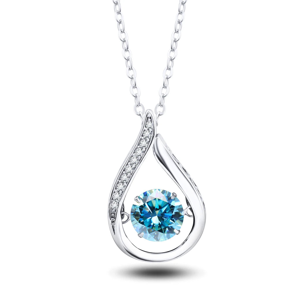 Timeless Beauty: Fine Moissanite Necklace with Sterling Chain