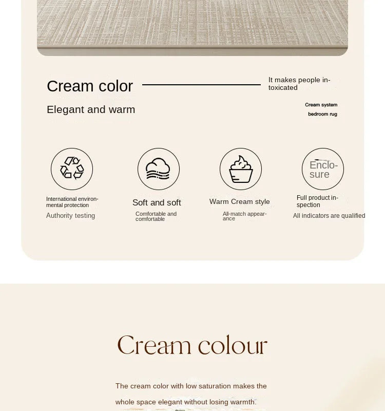 Cream Wind Carpet: Elevate Your Living Room with Light Luxury