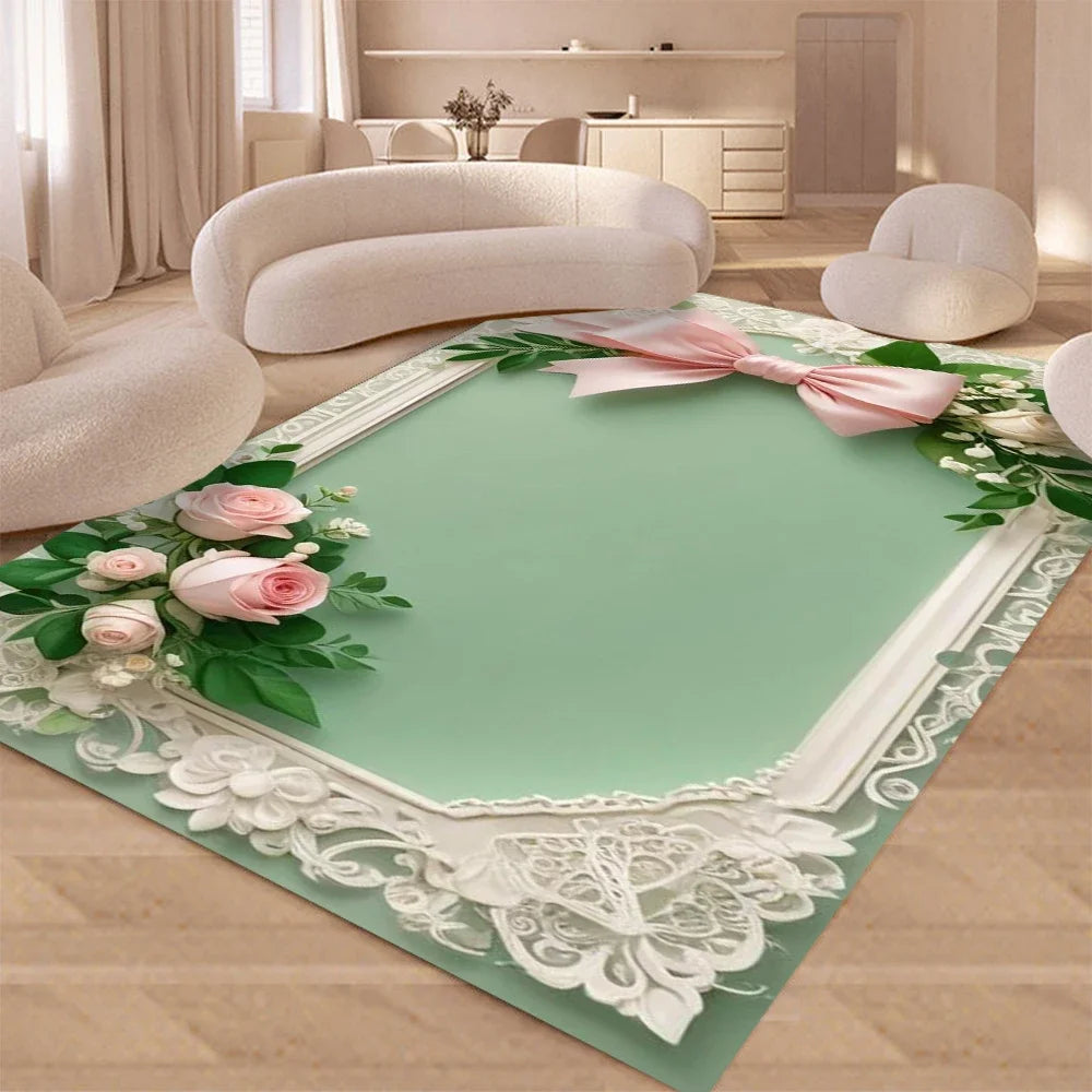 Elegant Floral Entrance Mat: Perfect for Adding a Touch of Style to Your Doorway